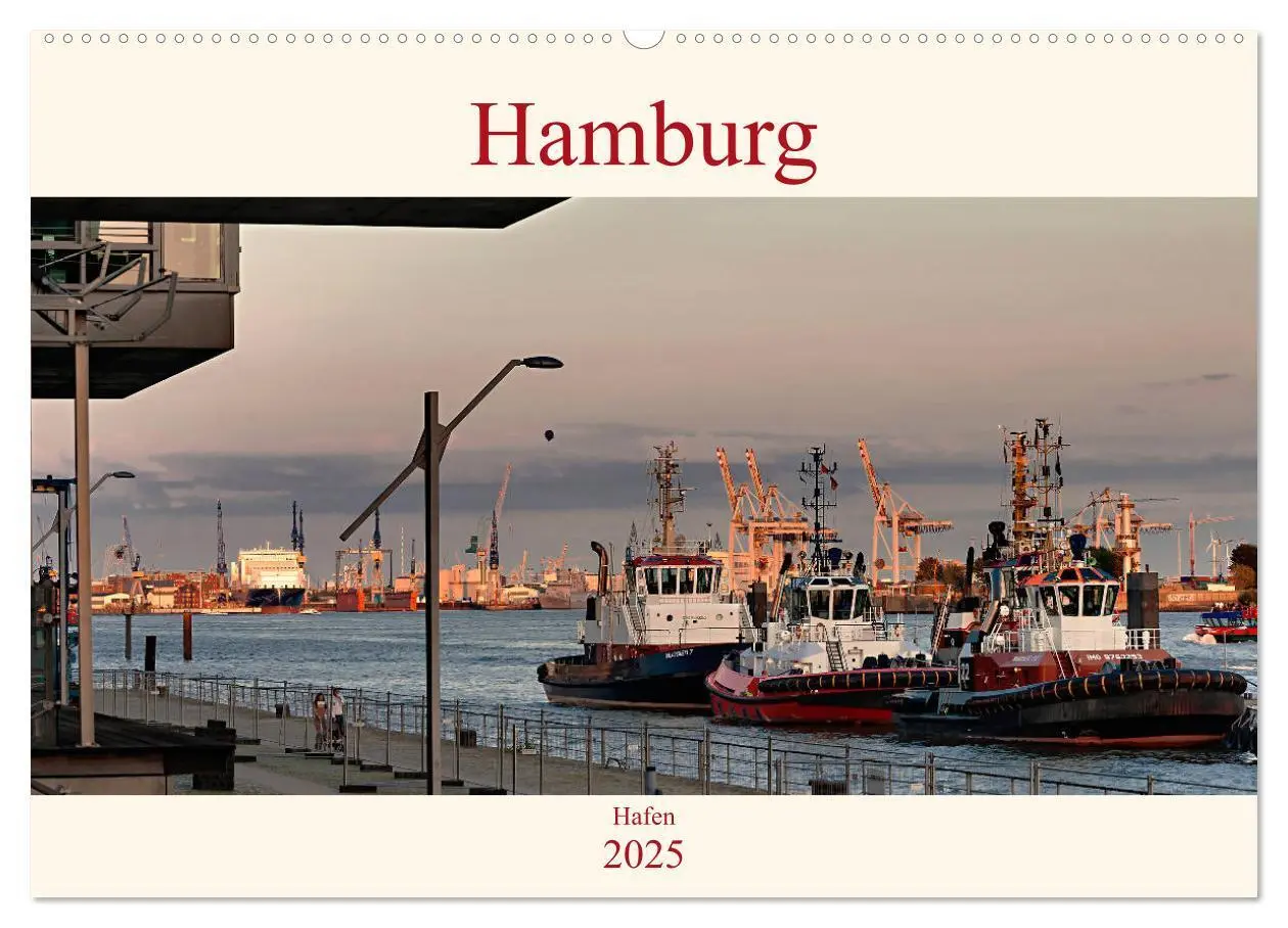 Cover: 9783435293148 | Hamburg Hafen (Wandkalender 2025 DIN A2 quer), CALVENDO Monatskalender