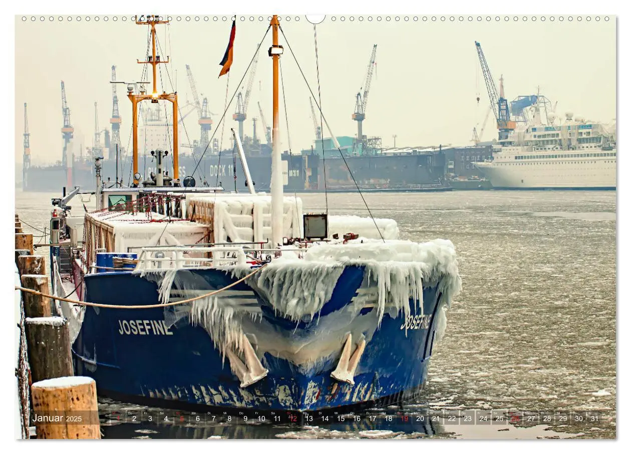 Bild: 9783435293148 | Hamburg Hafen (Wandkalender 2025 DIN A2 quer), CALVENDO Monatskalender