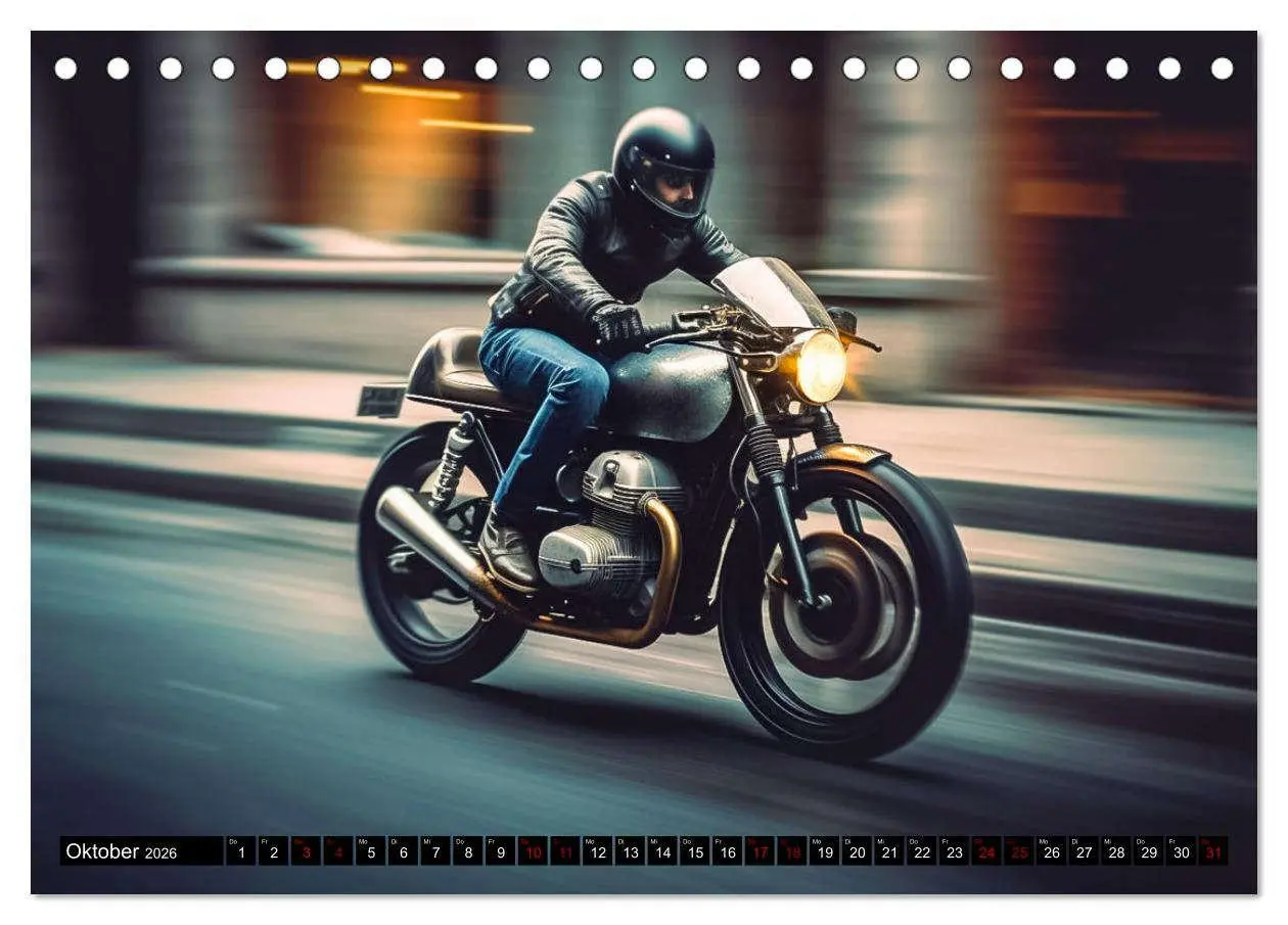 Bild: 9783457523148 | Urban Biker (Tischkalender 2026 DIN A5 quer), CALVENDO Monatskalender