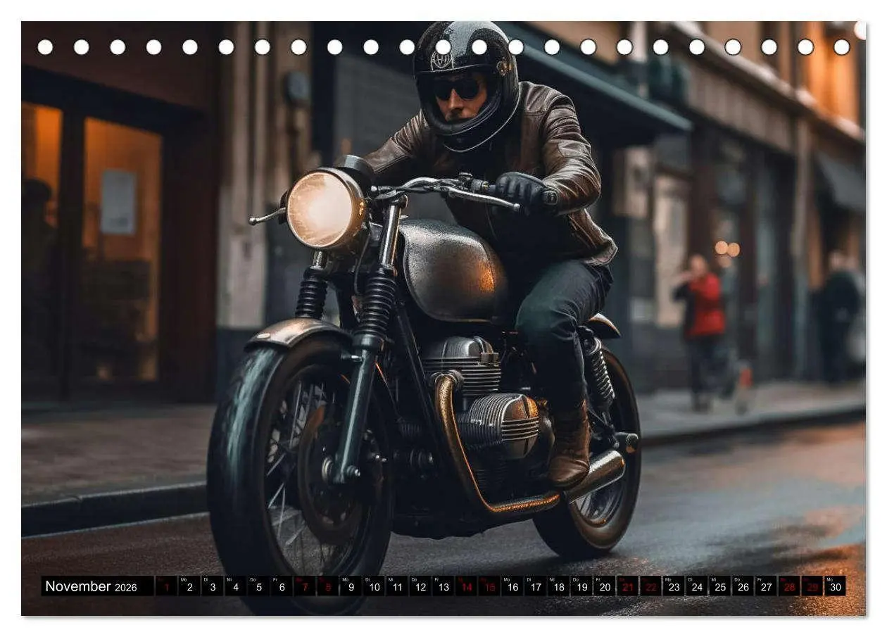Bild: 9783457523148 | Urban Biker (Tischkalender 2026 DIN A5 quer), CALVENDO Monatskalender