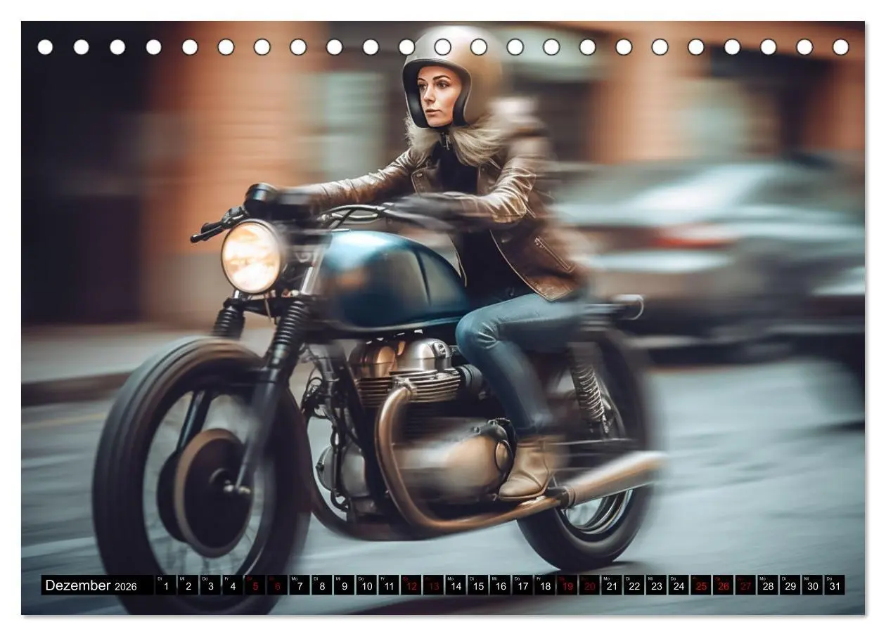 Bild: 9783457523148 | Urban Biker (Tischkalender 2026 DIN A5 quer), CALVENDO Monatskalender