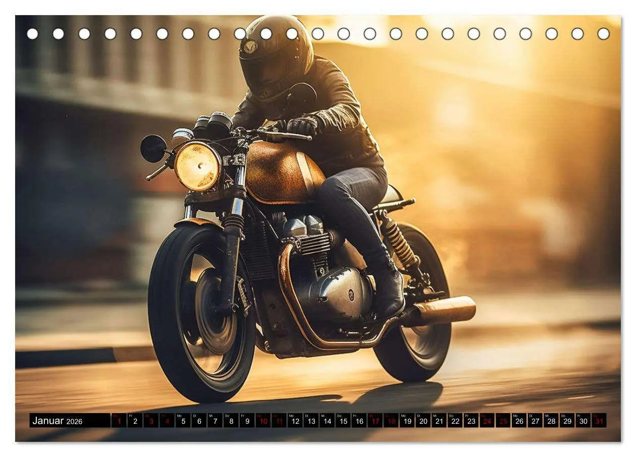 Bild: 9783457523148 | Urban Biker (Tischkalender 2026 DIN A5 quer), CALVENDO Monatskalender
