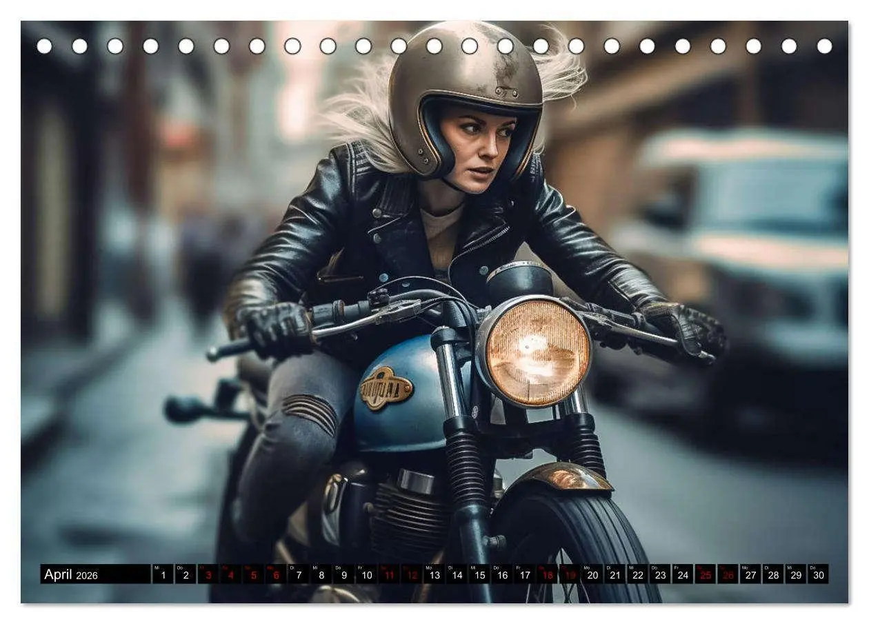Bild: 9783457523148 | Urban Biker (Tischkalender 2026 DIN A5 quer), CALVENDO Monatskalender