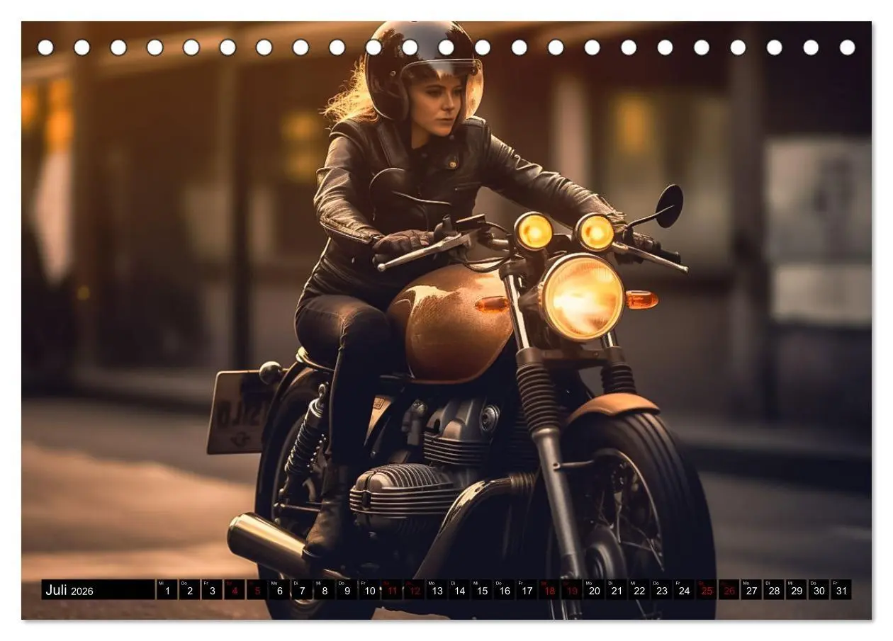 Bild: 9783457523148 | Urban Biker (Tischkalender 2026 DIN A5 quer), CALVENDO Monatskalender