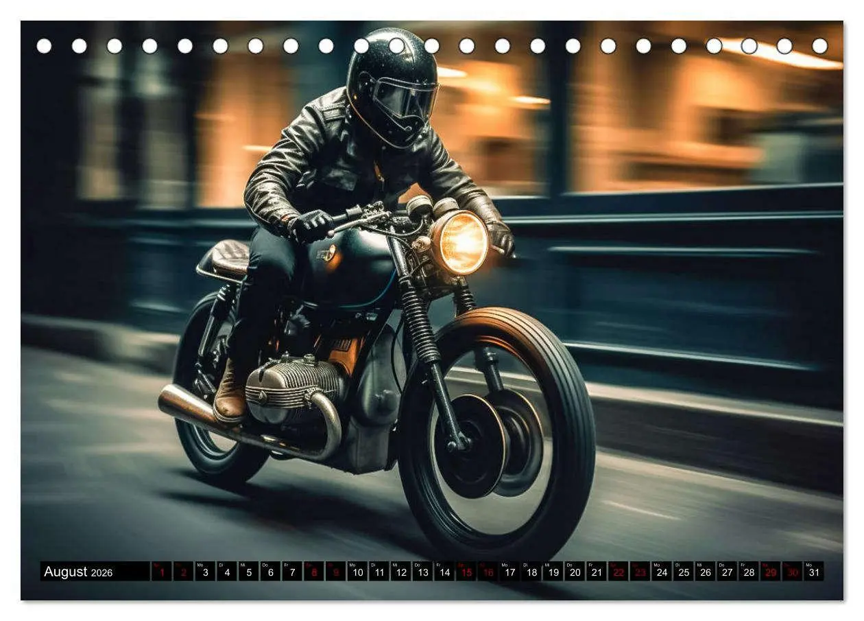 Bild: 9783457523148 | Urban Biker (Tischkalender 2026 DIN A5 quer), CALVENDO Monatskalender