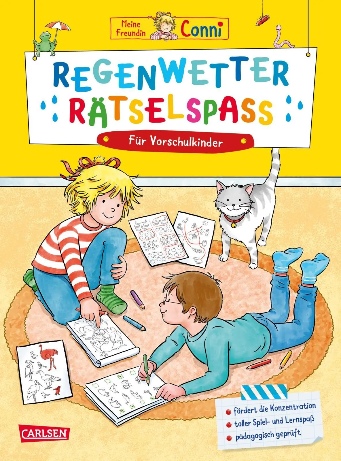 Cover: 9783551193148 | Conni Gelbe Reihe (Beschäftigungsbuch): Regenwetter-Rätselspaß für...