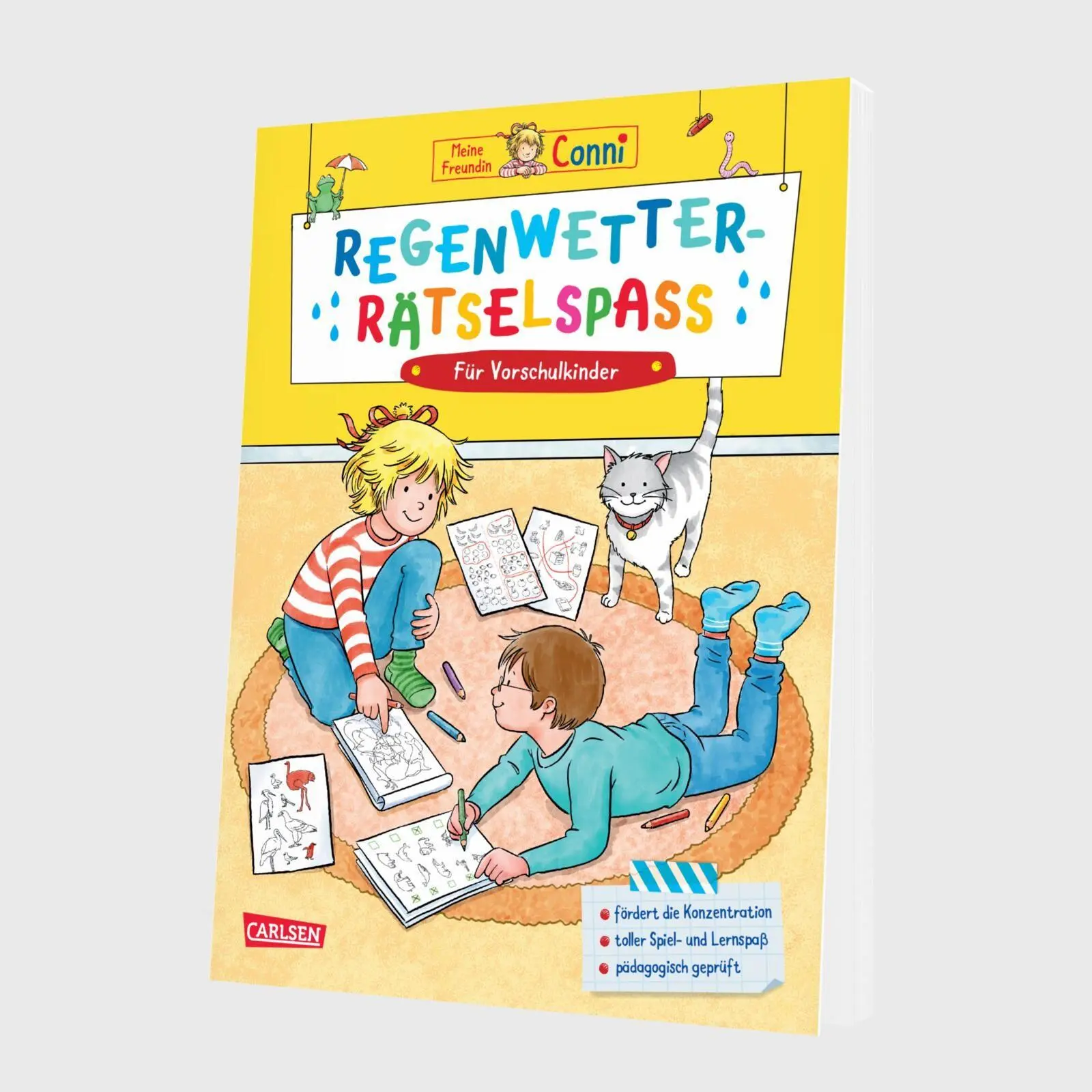 Bild: 9783551193148 | Conni Gelbe Reihe (Beschäftigungsbuch): Regenwetter-Rätselspaß für...