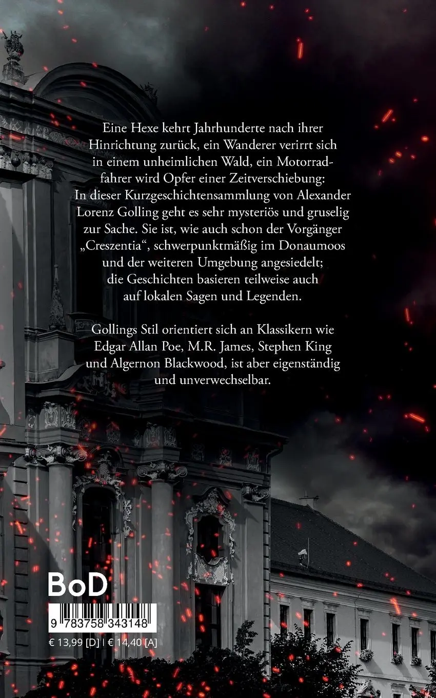 Rückseite: 9783758343148 | In Flammen | 11 Gruselgeschichten | Alexander Lorenz Golling | Buch