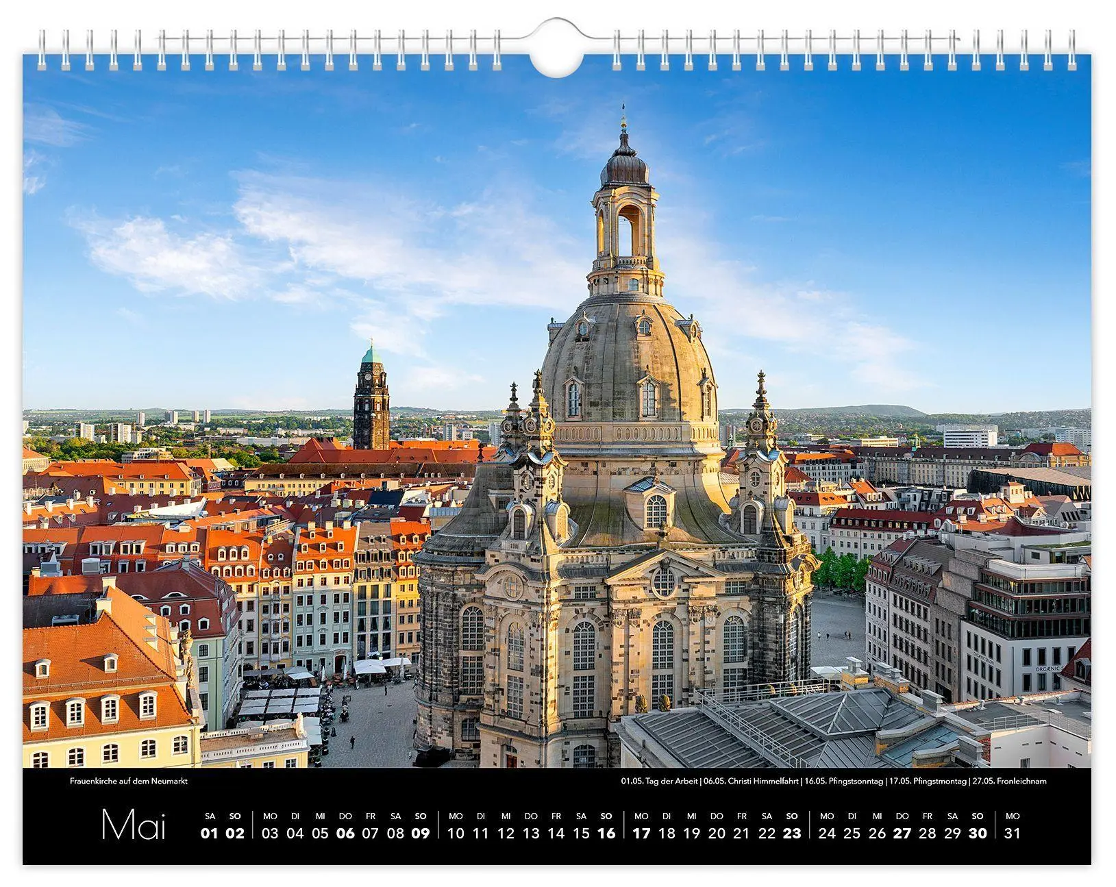 Bild: 9783912303148 | Kalender Dresden Elbflorenz 2027 | 40 x 30 cm schwarzes Kalendarium