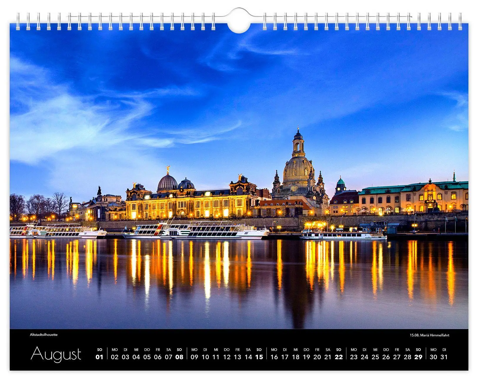 Bild: 9783912303148 | Kalender Dresden Elbflorenz 2027 | 40 x 30 cm schwarzes Kalendarium