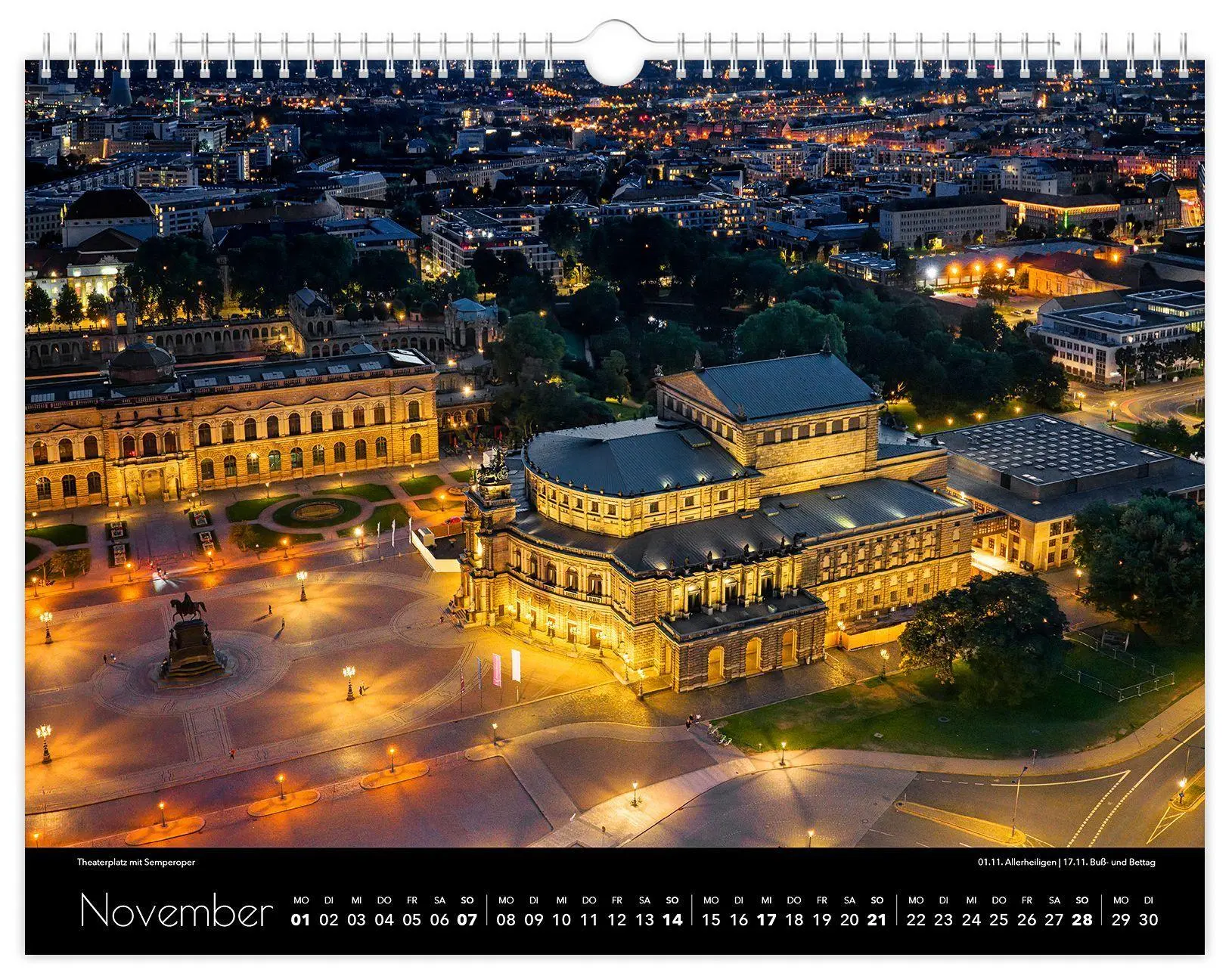 Bild: 9783912303148 | Kalender Dresden Elbflorenz 2027 | 40 x 30 cm schwarzes Kalendarium