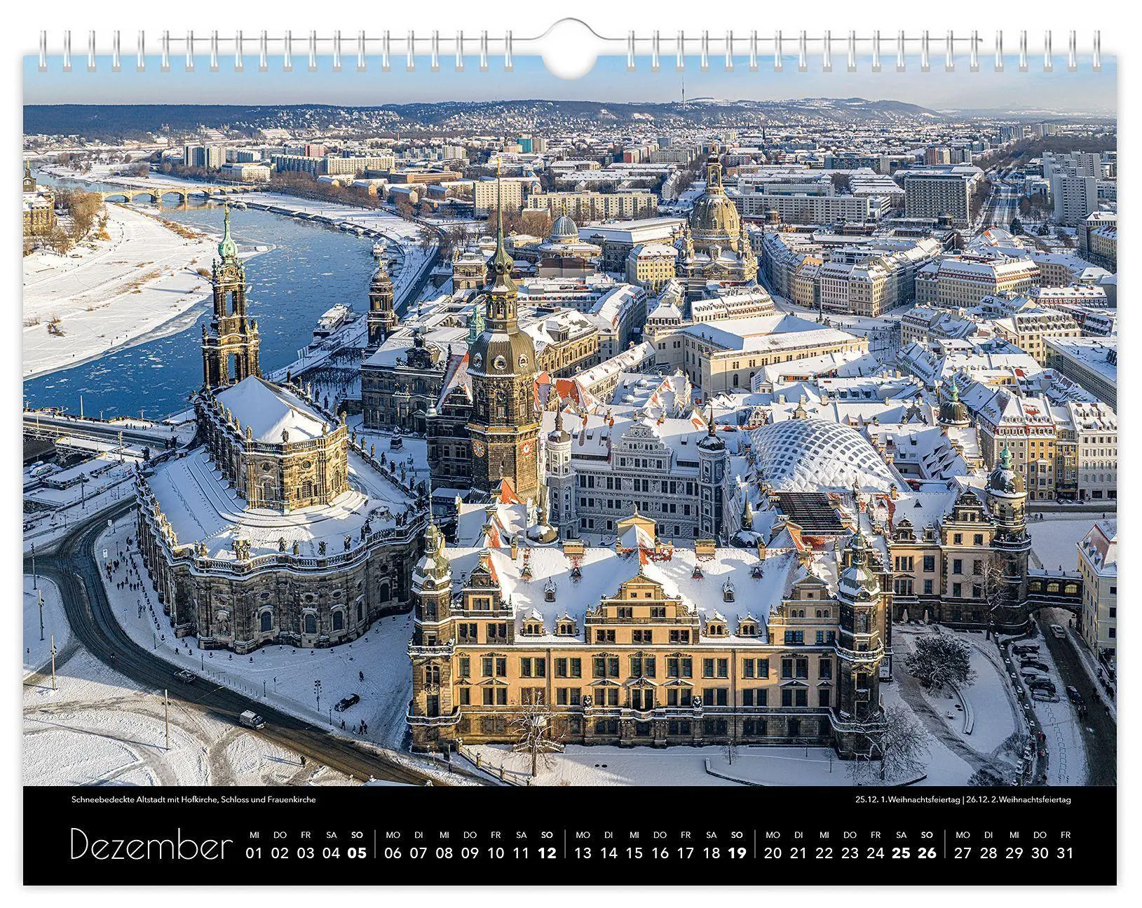Bild: 9783912303148 | Kalender Dresden Elbflorenz 2027 | 40 x 30 cm schwarzes Kalendarium