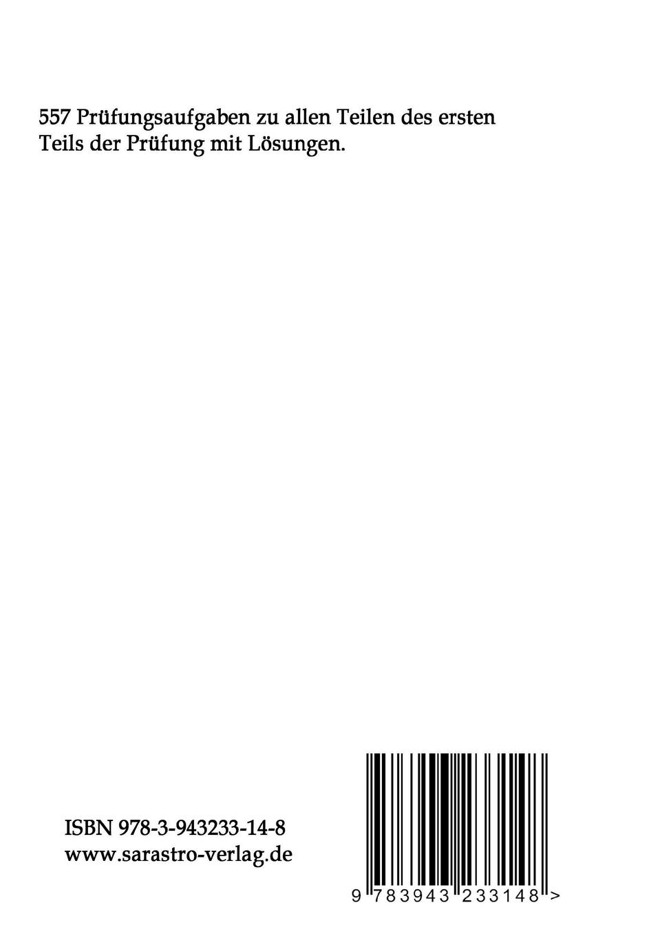 Rückseite: 9783943233148 | 250 Fragen zum Sägewerksmeister | Sarastro Gmbh | Taschenbuch | 248 S.