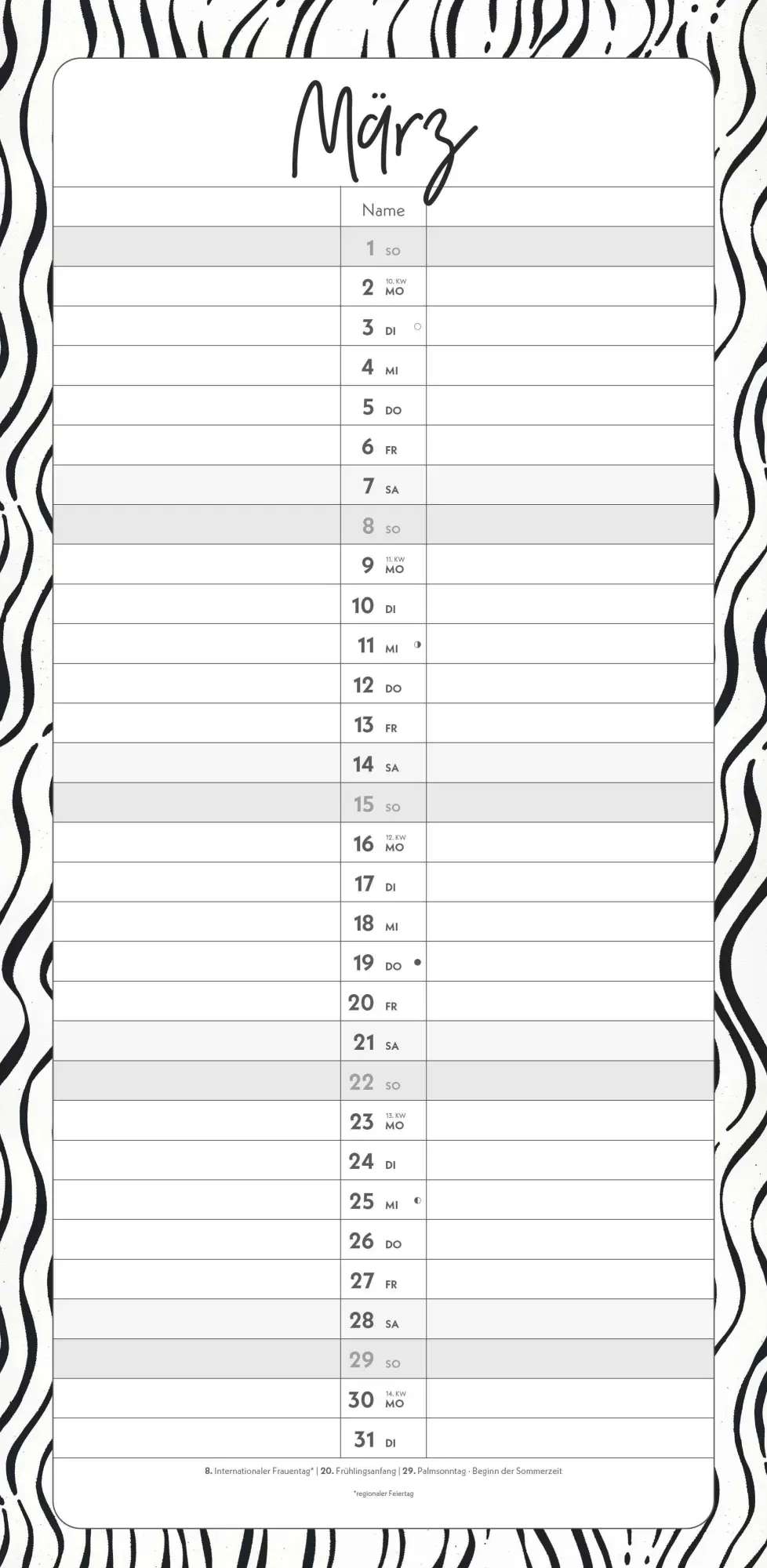 Bild: 4069095003248 | Termine für 2 Black and White 2026 Familienplaner - Timer -...