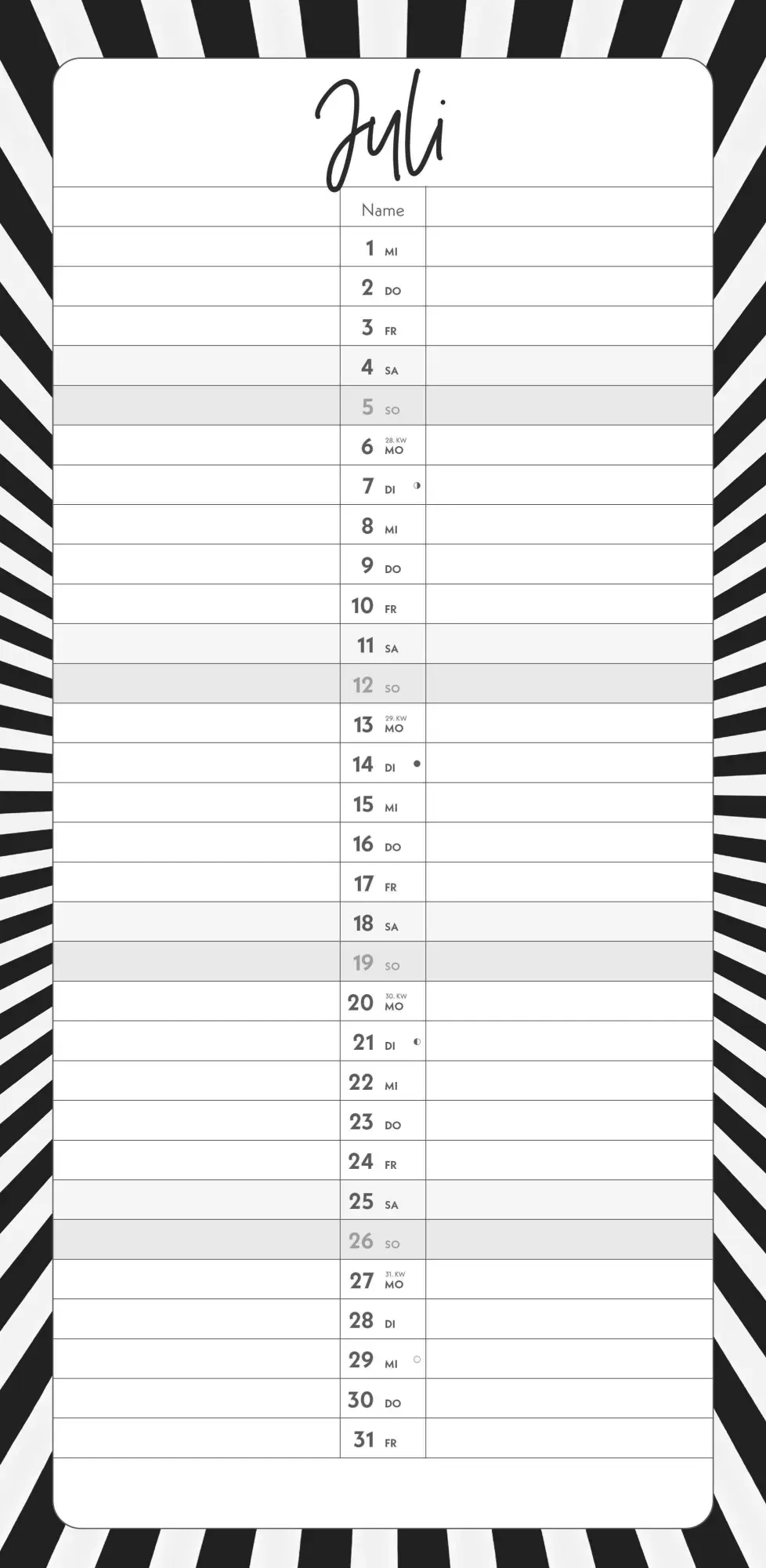 Bild: 4069095003248 | Termine für 2 Black and White 2026 Familienplaner - Timer -...