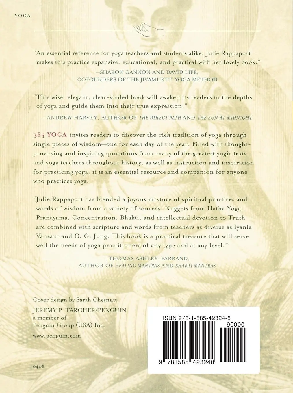 Rückseite: 9781585423248 | 365 Yoga | Daily Meditations | Julie Rappaport | Taschenbuch | 2004