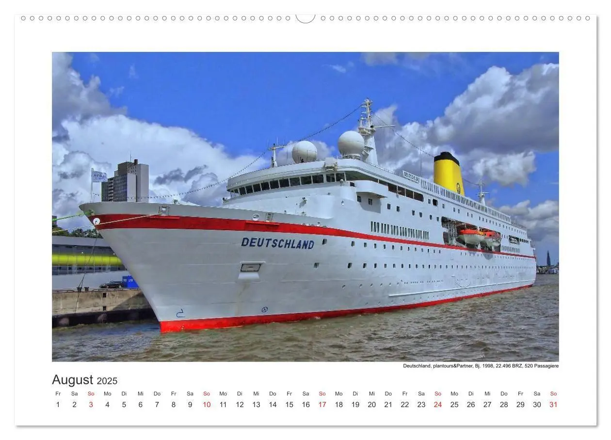 Bild: 9783435593248 | Kreuzfahrtschiffe Kurs Hamburg 2025 (Wandkalender 2025 DIN A2...