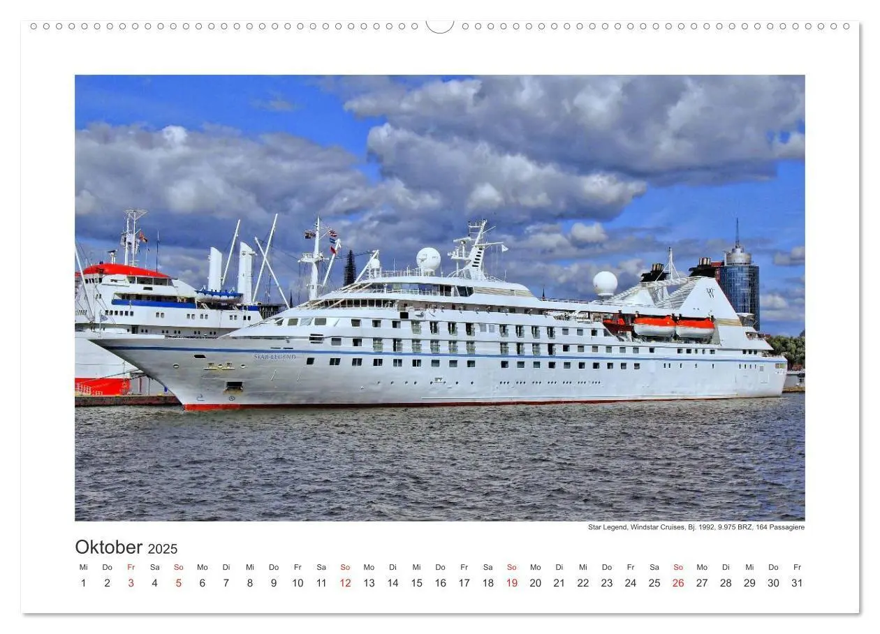 Bild: 9783435593248 | Kreuzfahrtschiffe Kurs Hamburg 2025 (Wandkalender 2025 DIN A2...