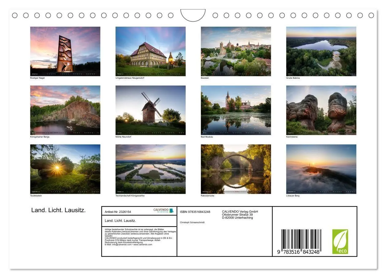 Bild: 9783516843248 | Land. Licht. Lausitz. (Wandkalender 2027 DIN A4 quer), CALVENDO...
