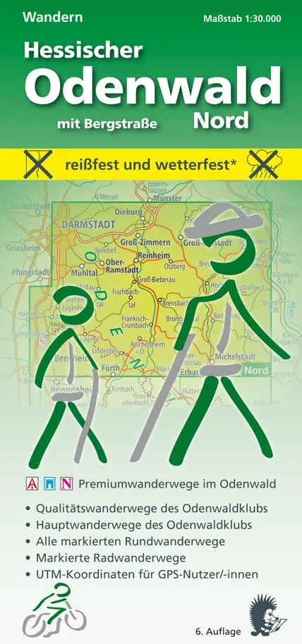 Cover: 9783947593248 | Wandern, Hessischer Odenwald Nord mit Bergstraße | Michael Messer | II