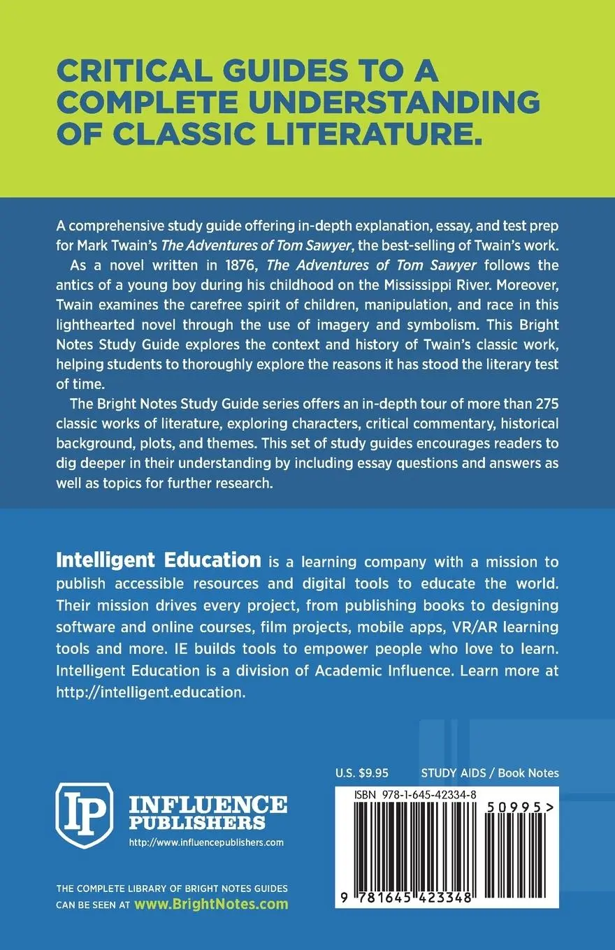 Rückseite: 9781645423348 | Study Guide to The Adventures of Tom Sawyer by Mark Twain | Buch