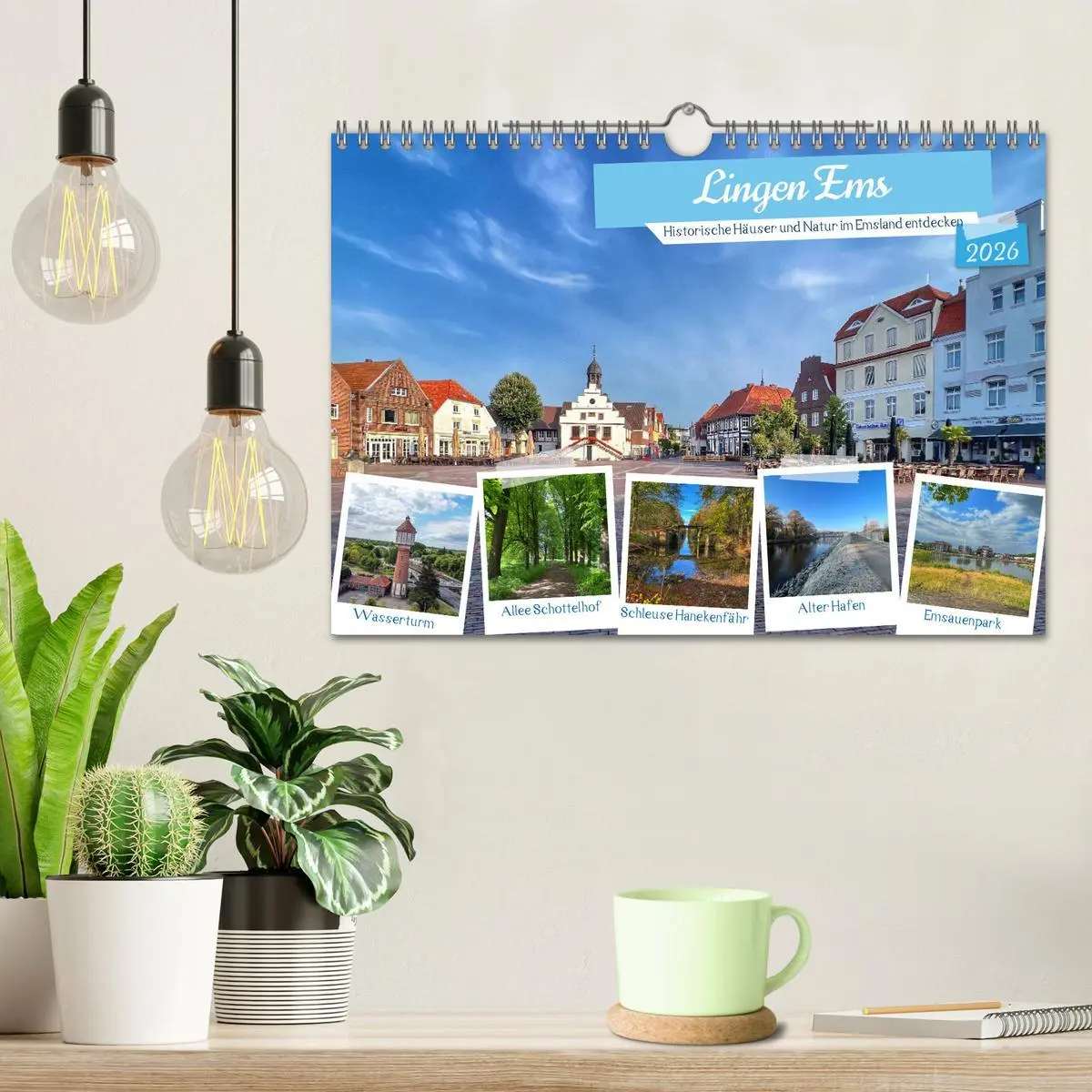 Bild: 9783457363348 | Lingen Ems (Wandkalender 2026 DIN A4 quer), CALVENDO Monatskalender