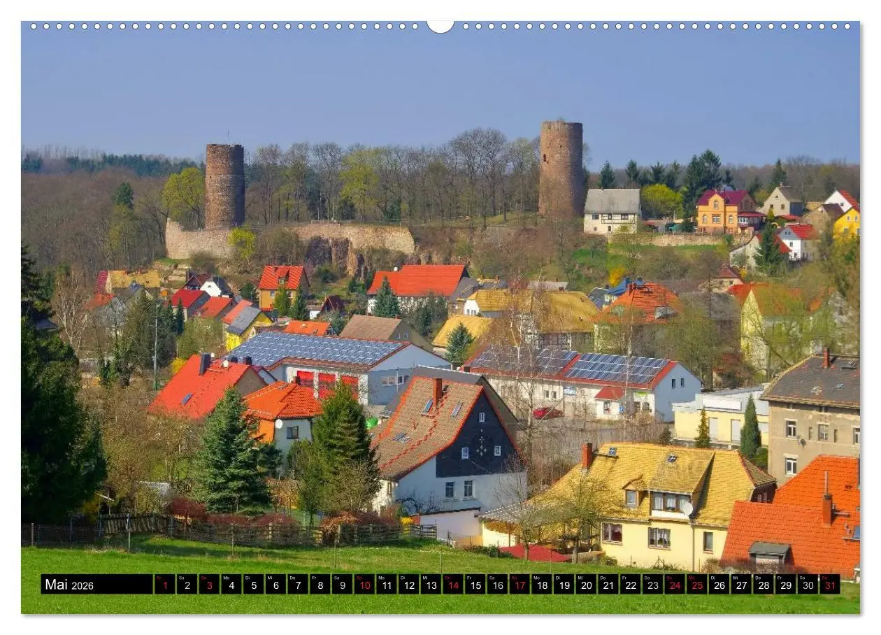 Bild: 9783516073348 | Schlösser und Burgen in Sachsen (Wandkalender 2026 DIN A2 quer),...