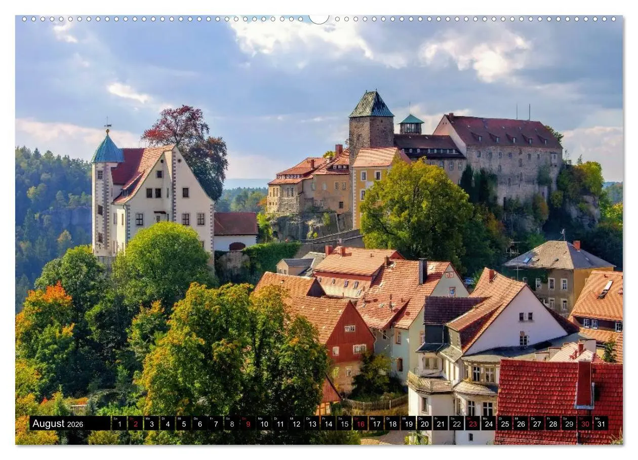 Bild: 9783516073348 | Schlösser und Burgen in Sachsen (Wandkalender 2026 DIN A2 quer),...