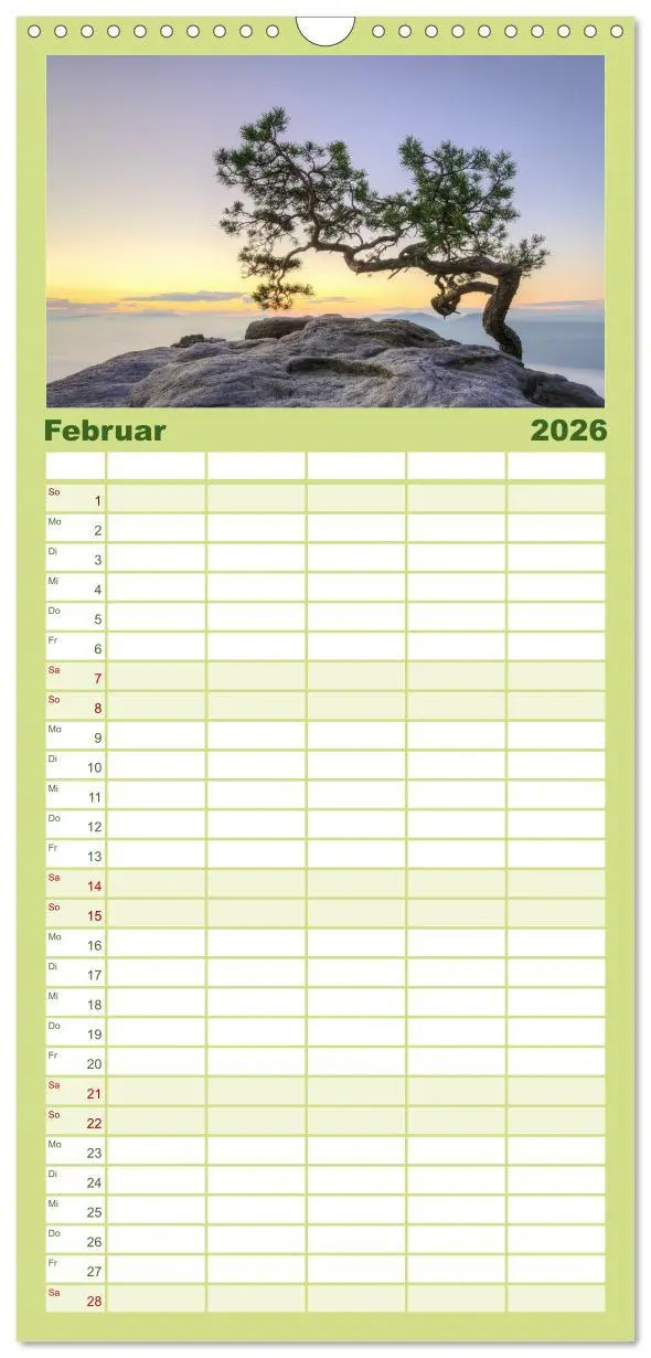 Bild: 9783516523348 | Familienplaner 2026 - Wunderschönes Elbsandsteingebirge mit 5...