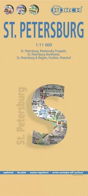 Cover: 9783866093348 | Borch Map St. Petersburg | (Land-)Karte | Mehrfarbendruck. Gefalzt