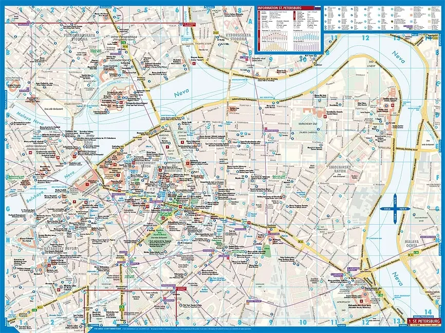 Bild: 9783866093348 | Borch Map St. Petersburg | (Land-)Karte | Mehrfarbendruck. Gefalzt