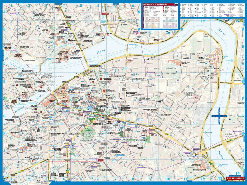 Bild: 9783866093348 | Borch Map St. Petersburg | (Land-)Karte | Mehrfarbendruck. Gefalzt