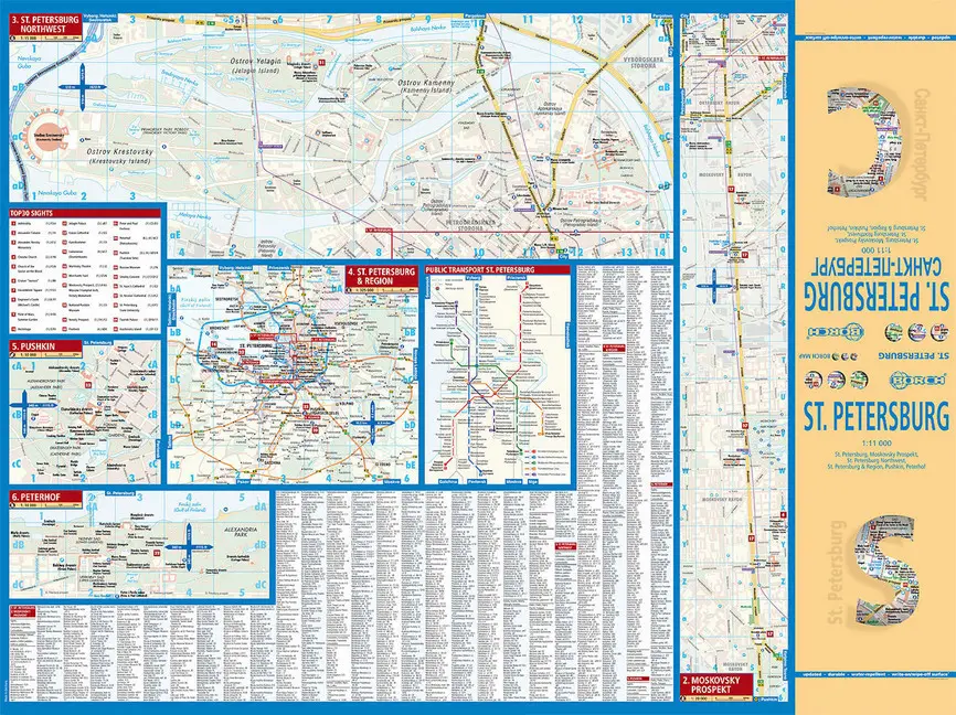 Bild: 9783866093348 | Borch Map St. Petersburg | (Land-)Karte | Mehrfarbendruck. Gefalzt