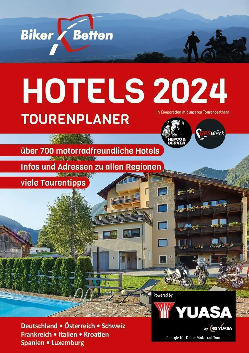 Cover: 9783937063348 | Bikerbetten Hotels 2024 | Tourenplaner | GmbH | Taschenbuch | 368 S.