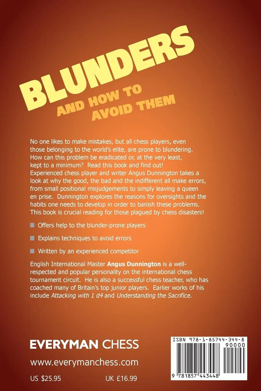Rückseite: 9781857443448 | Blunders How to avoid them | Angus Dunnington | Taschenbuch | Englisch