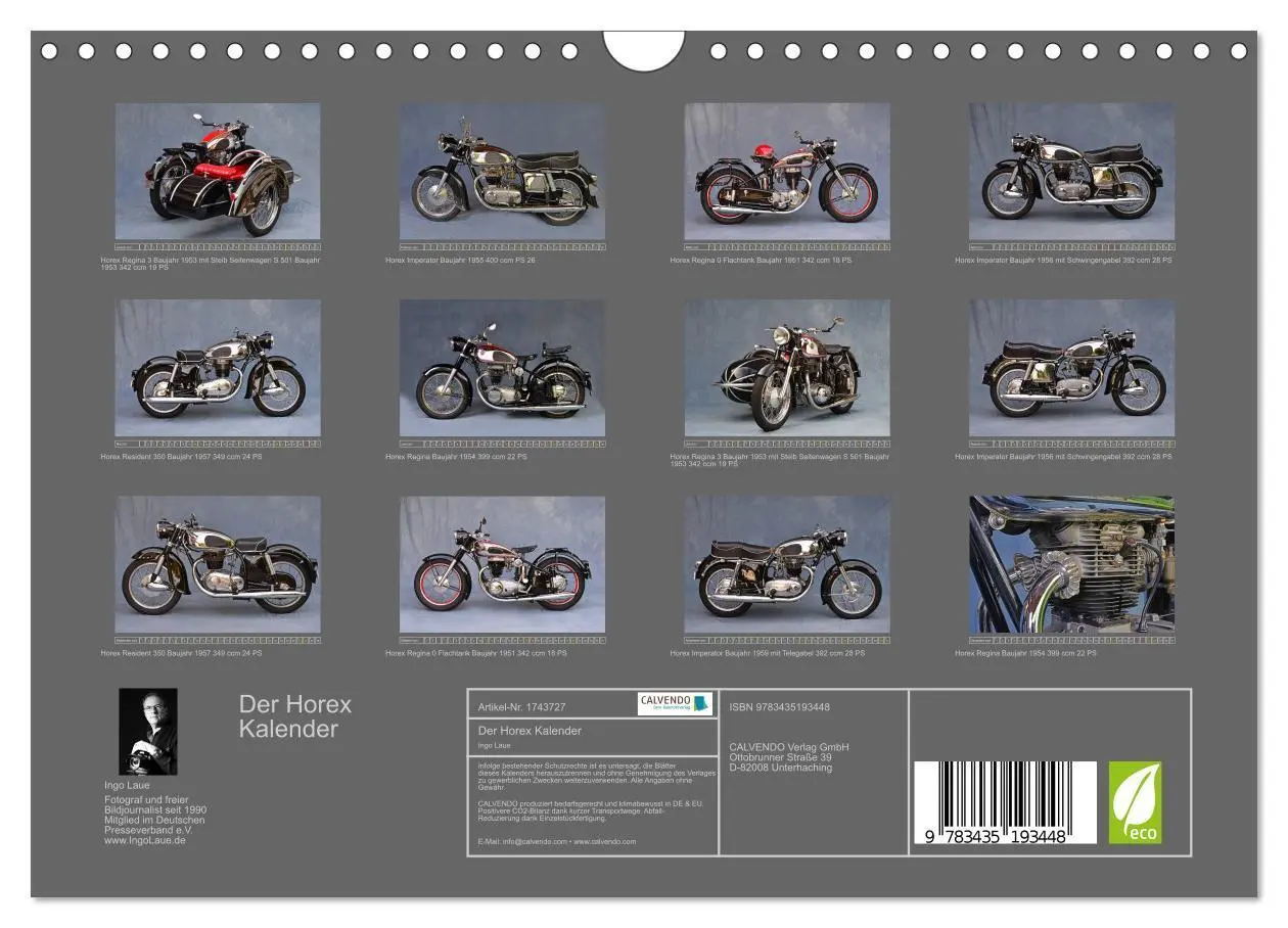 Bild: 9783435193448 | Der Horex Kalender (Wandkalender 2025 DIN A4 quer), CALVENDO...
