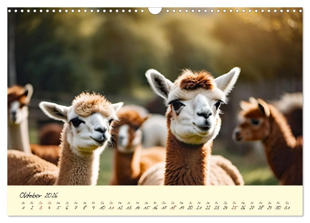 Bild: 9783457353448 | Alpakas, die sanften Andenbewohner (Wandkalender 2026 DIN A3 quer),...