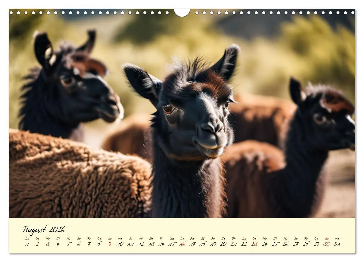 Bild: 9783457353448 | Alpakas, die sanften Andenbewohner (Wandkalender 2026 DIN A3 quer),...
