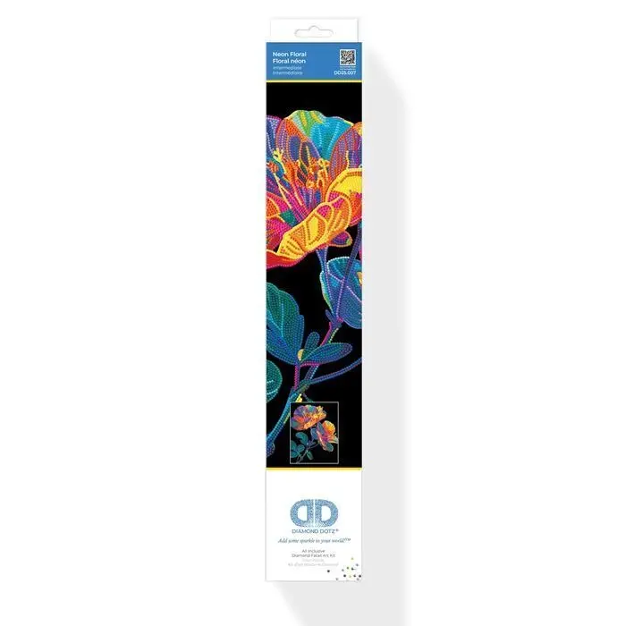 Bild: 4895225943548 | DIAMOND DOTZ - Diamond Painting Neon Blumen | Kit (Bastelset) | 2025