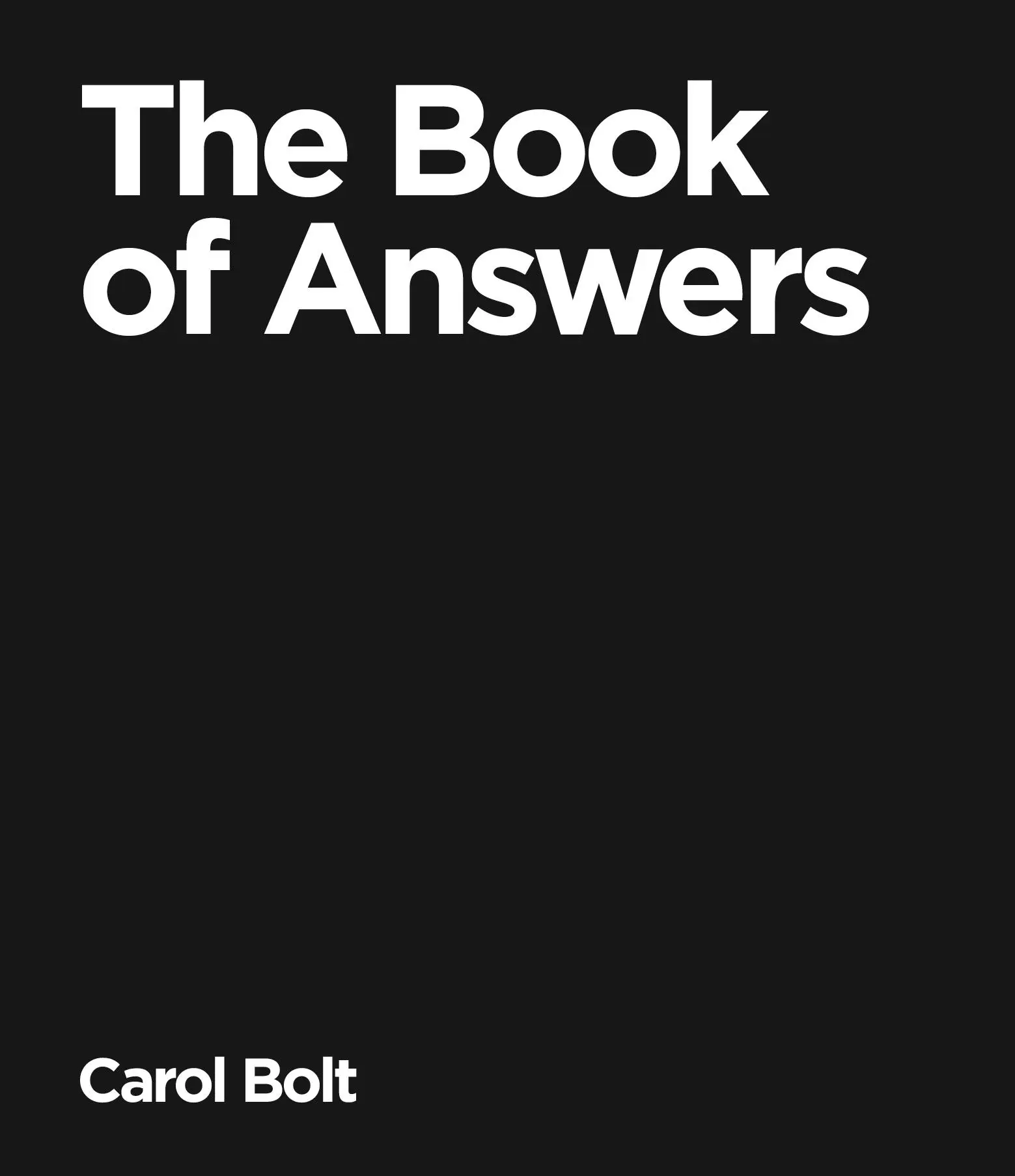 Cover: 9780553813548 | The Book Of Answers | Carol Bolt | Buch | Gebunden | Englisch | 2000