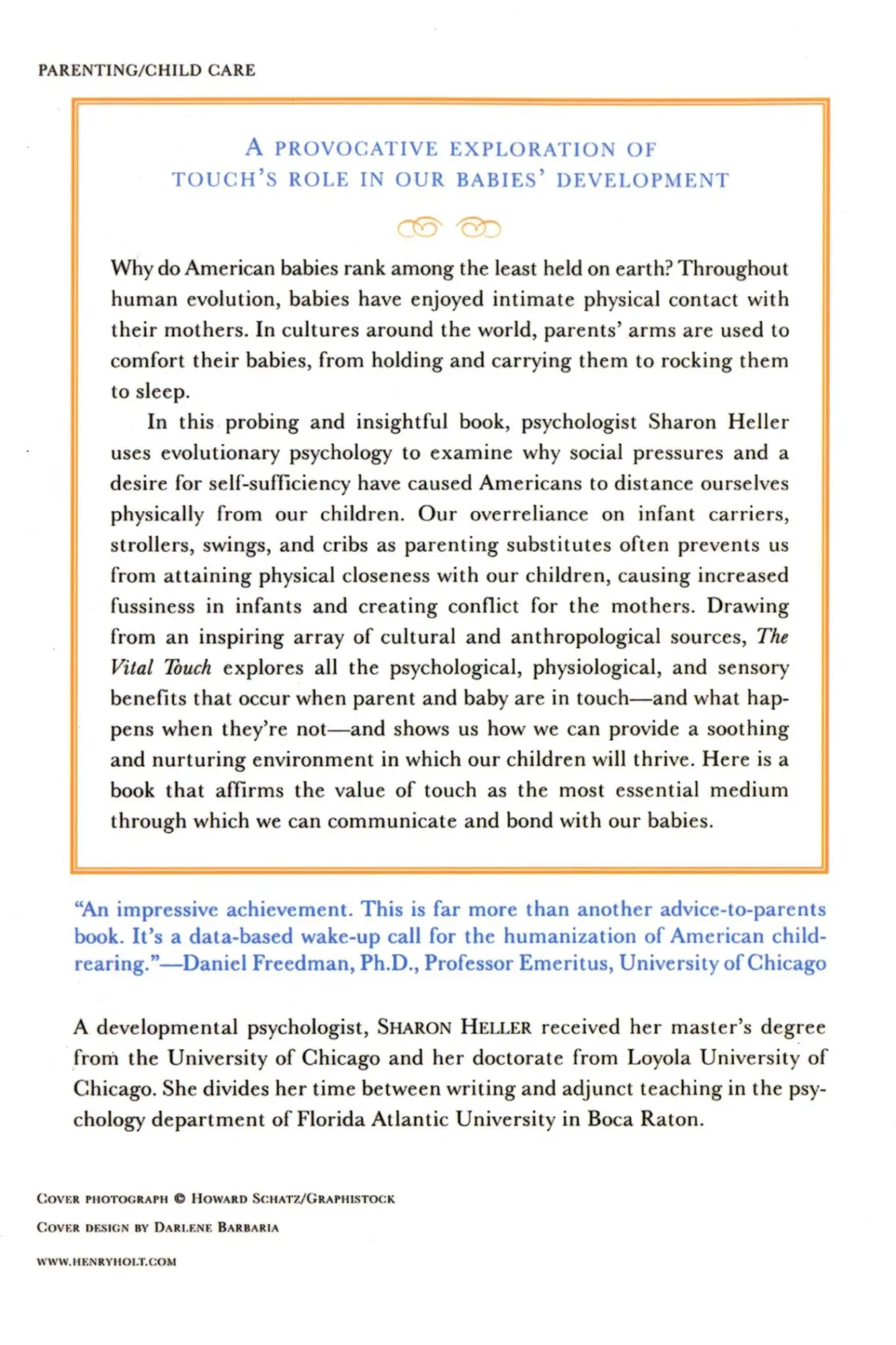 Rückseite: 9780805053548 | The Vital Touch | Sharon Heller | Taschenbuch | Englisch | 2000