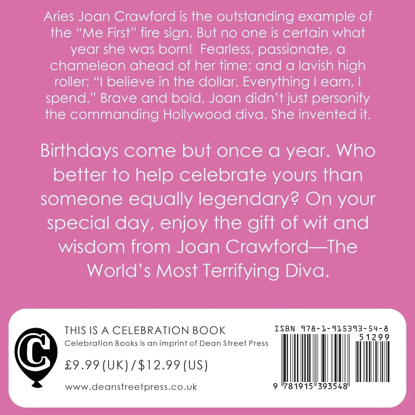 Rückseite: 9781915393548 | Happy Birthday-Love, Joan | Joan Crawford | Taschenbuch | Englisch