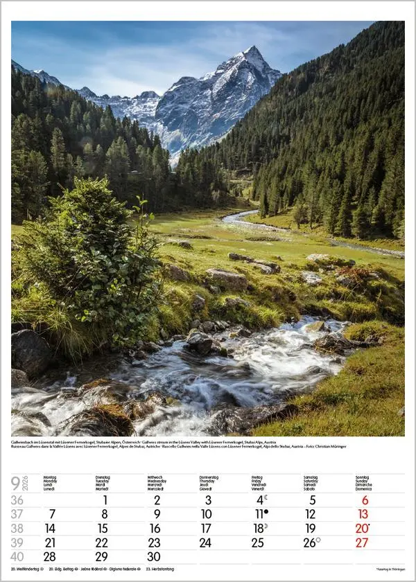 Bild: 9783731883548 | Alpen 2026 | Wandkalender mit Fotos von den Alpen. Format 30 x 42 cm.