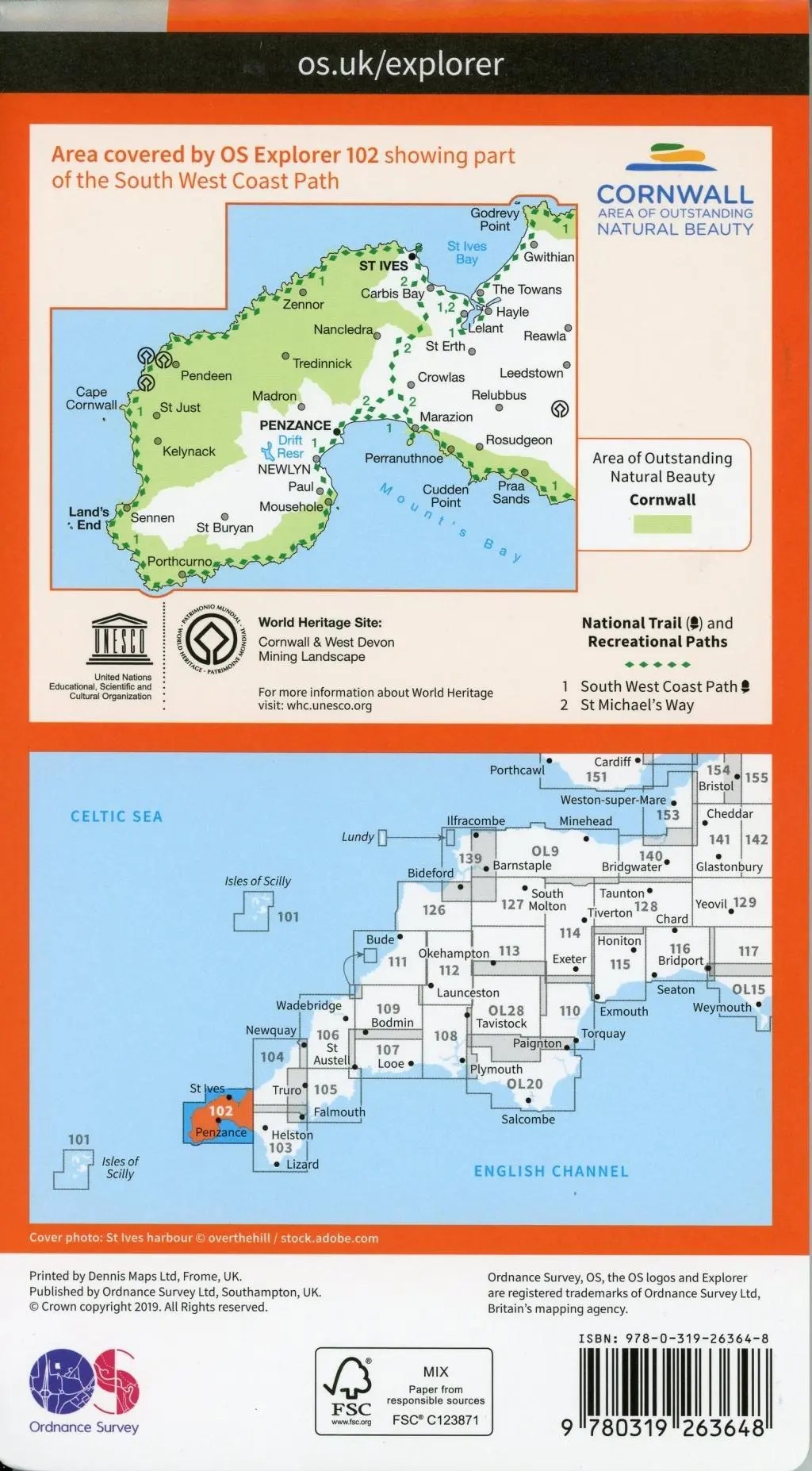 Bild: 9780319263648 | Land's End | Penzance &amp; St Ives | (Land-)Karte | Karte/Landkarte