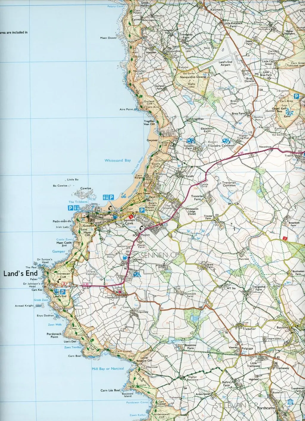 Bild: 9780319263648 | Land's End | Penzance &amp; St Ives | (Land-)Karte | Karte/Landkarte