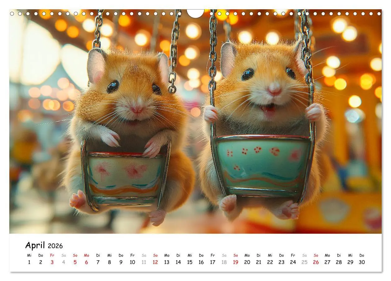Bild: 9783457333648 | Hamster im Freizeitpark - Lustiger Kalender mit Jahrmarkt-Motiven...