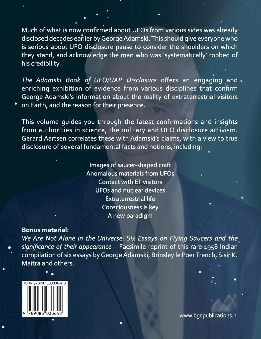 Rückseite: 9789083033648 | The Adamski Book of UFO/UAP Disclosure | Gerard Aartsen | Buch | 2022