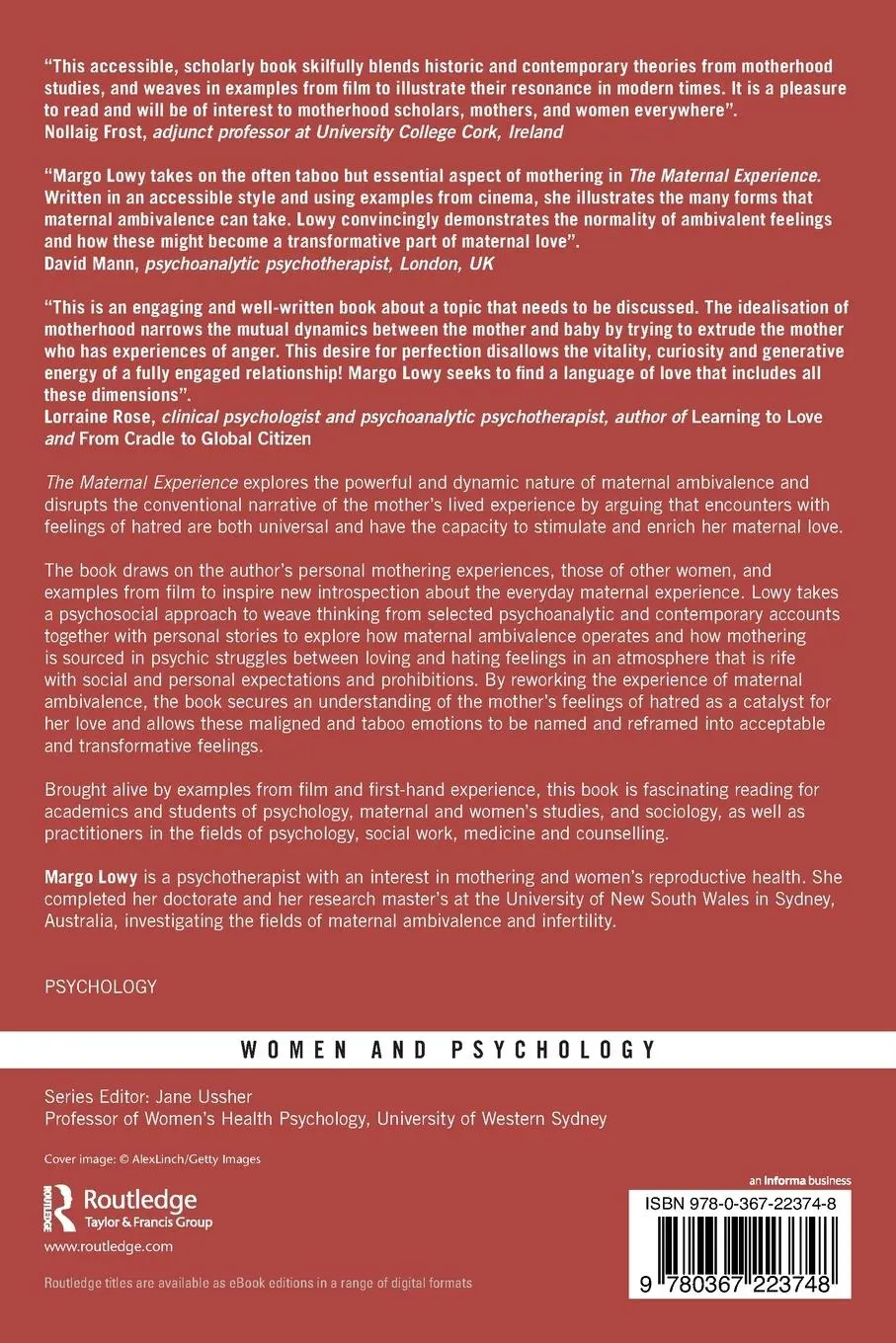 Rückseite: 9780367223748 | The Maternal Experience | Encounters with Ambivalence and Love | Lowy