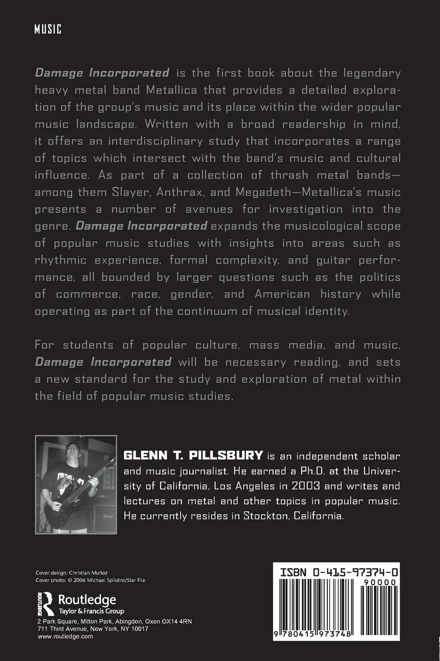 Rückseite: 9780415973748 | Damage Incorporated | Metallica and the Production of Musical Identity