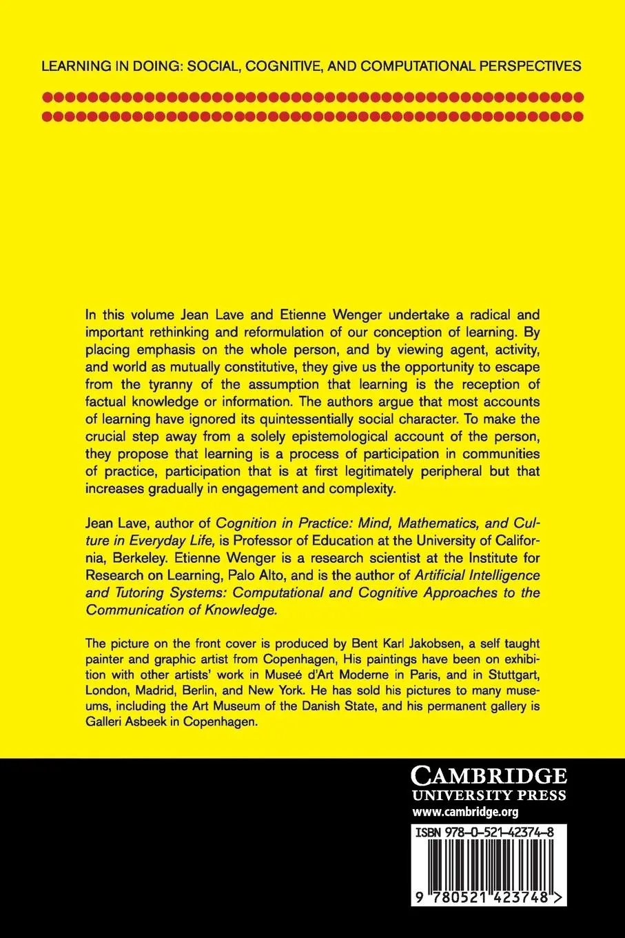 Rückseite: 9780521423748 | Situated Learning | Jean Lave (u. a.) | Taschenbuch | Englisch | 2019
